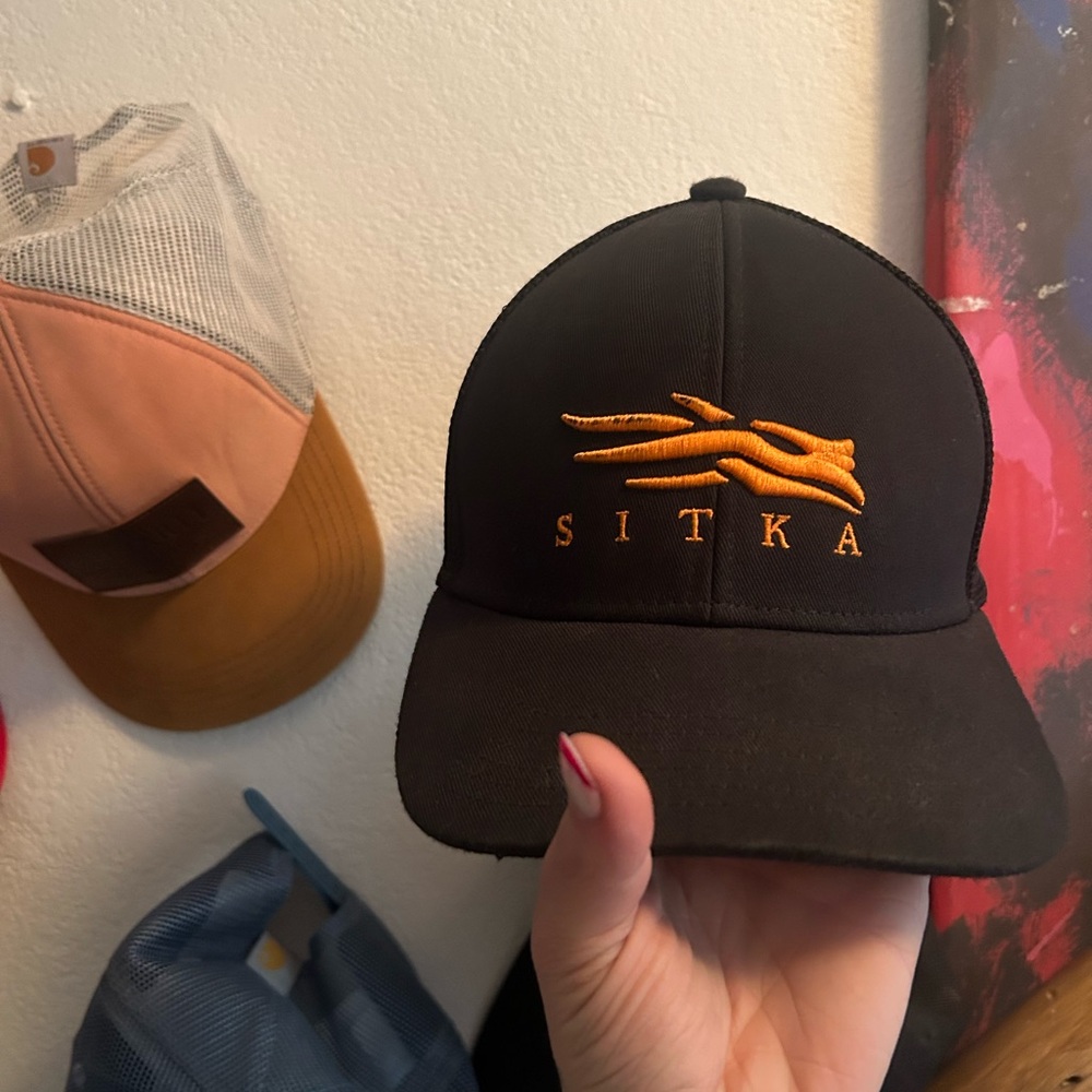 Black and Orange Sitka Hunting Hat.